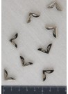 Angles papillon découpés argent (15x15mm) - Lot de 50