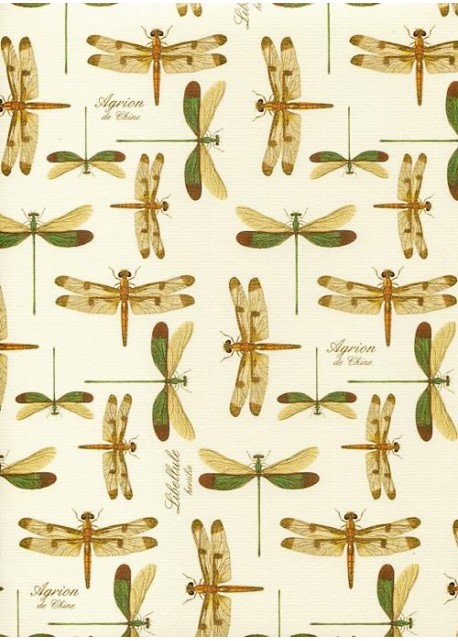 Planche de libellules réhaussée or (70x100)