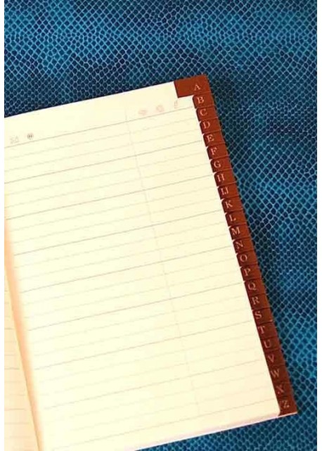 Répertoire index cuir 12x16.4cm (72pages)