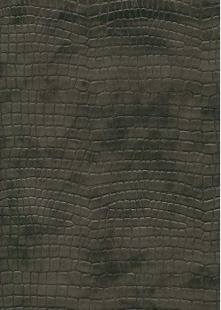 Simili cuir "Alligator" gris fumé (70x100)