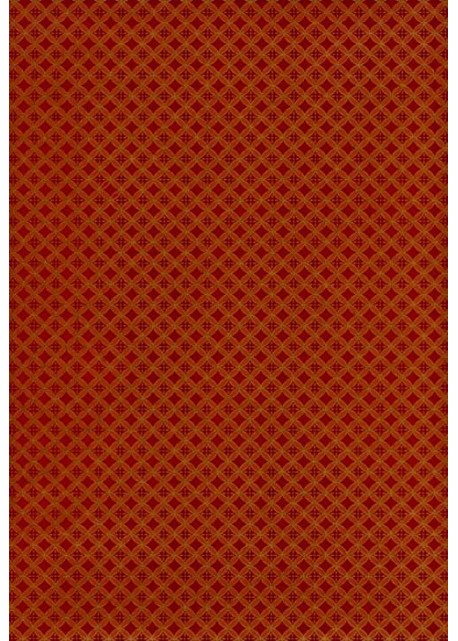Perceval rouge orange réhaussé or (50x70)