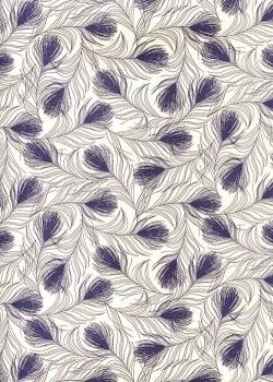 "Florence" Caravage plumage bleu (50x70)