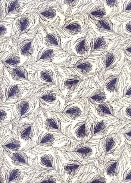 "Florence" Caravage plumage bleu (50x70)