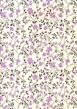 "Florence" Tiepolo fleurs mauves (50x70)