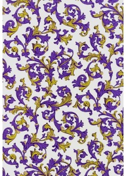 Venise style florentin - violet réhaussé or (70x100)