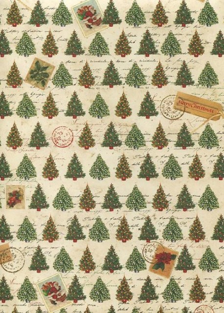 Sapins et timbres de Noël (70x100)