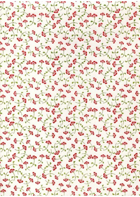 Semis de petites fleurs rouges (70x100)