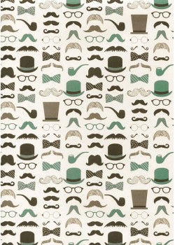 Collection de moustaches et accessoires masculins (70x100)