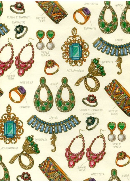 Les bijoux de pierres précieuses réhaussés or (70x100)