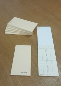 Carnet de bridge 16x8cm (50 pages)