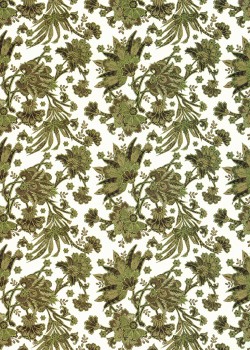 Feuillage vert réhaussé or (50x70)