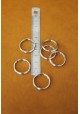 Anneaux spirales brisés argent (Ø18mm)