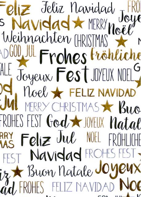 Joyeux Noel Noir Et Or Vif 50x70