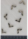 Angles papillon découpés argent (15x15mm) - Lot de 25