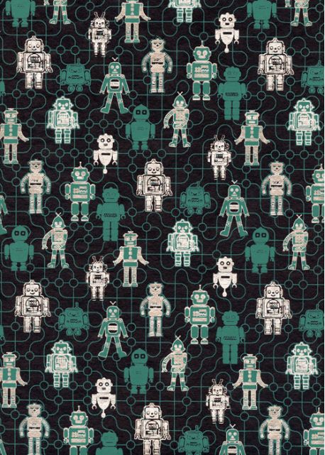 Les petits robots (50x70)