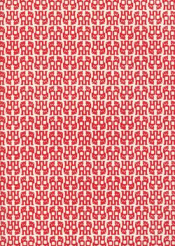 Les petits copains rouges fond blanc (50x65)