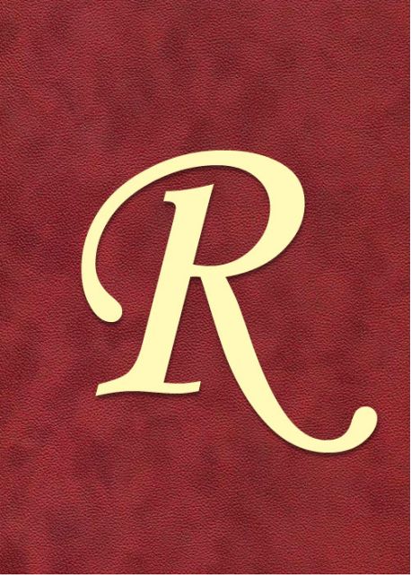 Lettre "R" à embosser