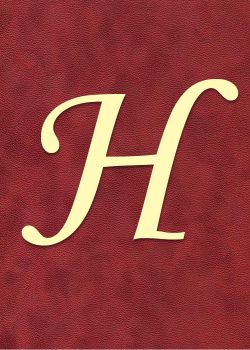 Lettre "H" à embosser