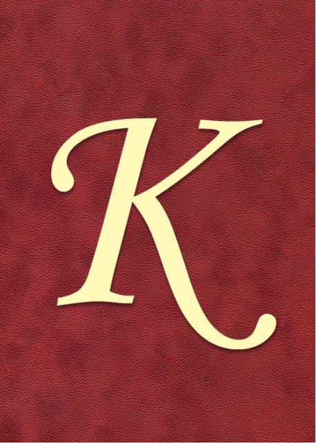 Lettre "K" à embosser