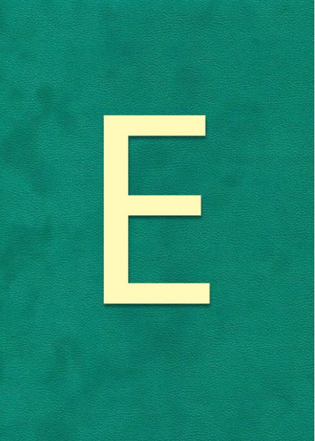 Lettre "E" à embosser