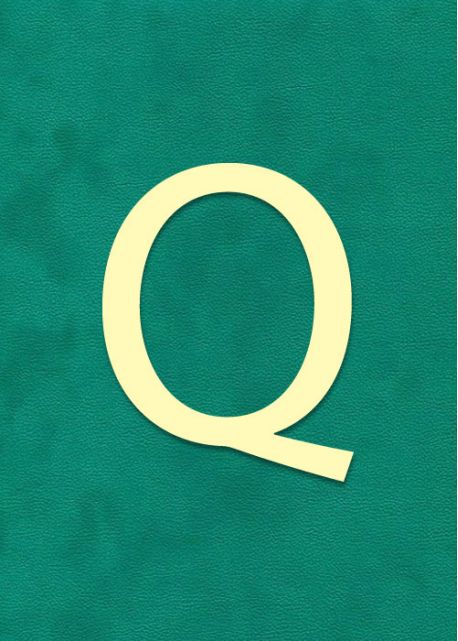 Lettre "Q" à embosser