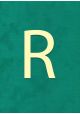 Lettre "R" à embosser