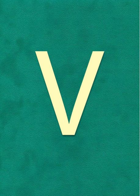 Lettre "V" à embosser