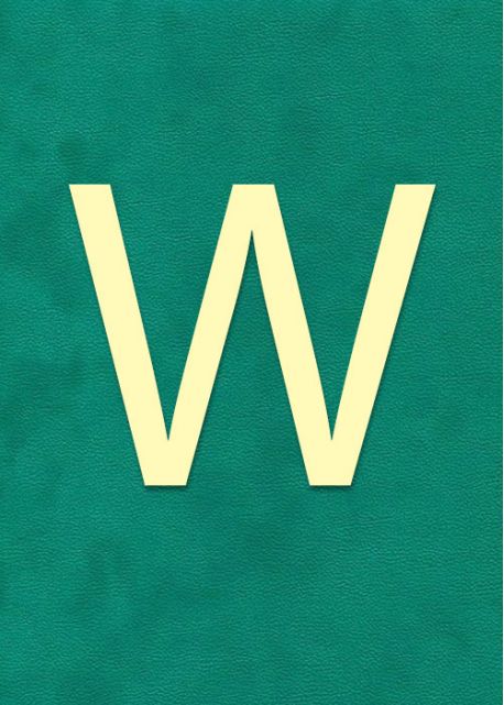Lettre "W" à embosser