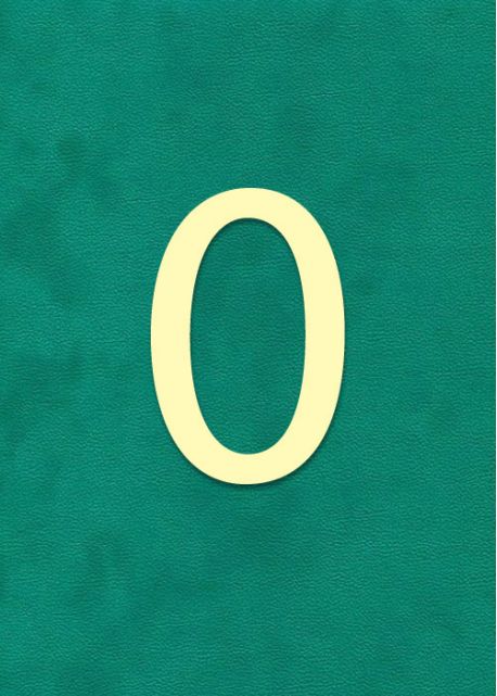 Lettre "0" classique (H:2cm L:1cm)
