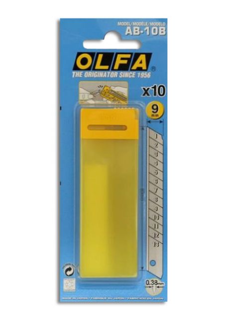 Recharge de 10 lames 9mm sécables pour cutter olfa 180