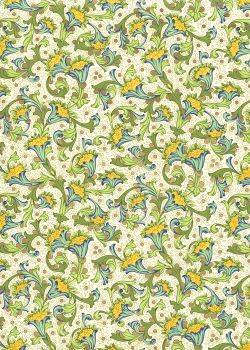 Venise - vert jaune et turquoise réhaussé or (70x100)