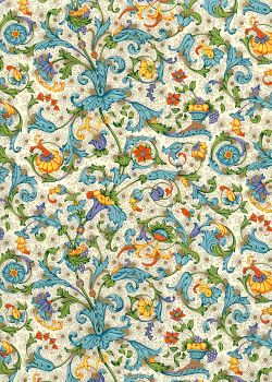 Venise corbeille fruits réhaussé or (70x100)
