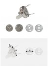 Top pression magnétique argent (Ø14mm) - Lot de 3