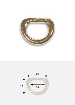 Anneaux étriers or (redorés) (21x17mm)