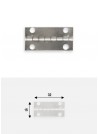 Charnières argent (15x32) (vendues sans fixation) - Lot de 6