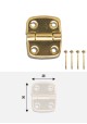 Charnières métal doré (30x25mm) + clous de fixation