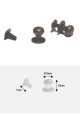 Boutons bronze GM + vis (Ø8mm H:10mm)