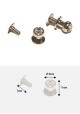 Boutons strass argent PM + vis (Ø8mm H:11mm)