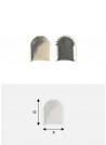 Embouts de bride rond argent PM (8x10mm) - Lot de 10