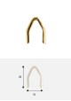 Embouts de bride pointu or redoré (20x15mm) - Lot de 50