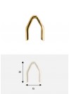 Embouts de bride pointu or redoré (20x15mm) - Lot de 25