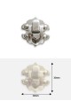 Fermoirs cliquet feston argent (30x30mm)+clous fixation - Lot de 6