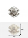 Fermoirs cliquet feston argent (30x30mm)+clous fixation - Lot de 6
