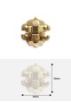 Fermoirs cliquet feston doré (30x30mm)+clous fixation - Lot de 2