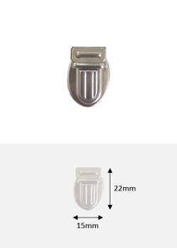 Fermoirs cartable argent PM (22x15mm)