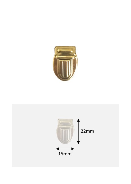 Fermoirs cartable or PM (22x15mm)