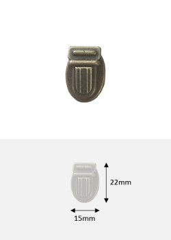 Fermoirs cartable bronze PM (22x15mm)