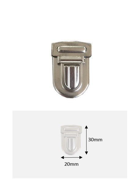 Fermoirs cartable argent GM (30x20mm)