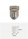 Fermoirs cartable argent GM (30x20mm) - Lot de 25