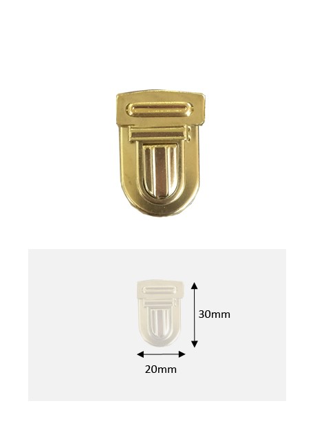 Fermoirs cartable or GM (30x20mm)